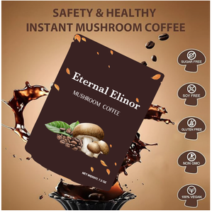 Café de Hongos 6 en 1, Mezcla de Café Árabe con Hongos Cordyceps y Reishi, Sabor a Chocolate Amargo, Café Instantáneo - Product Image 4