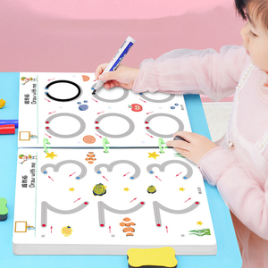 Stylo de contrôle pour enfants, ensemble d'entraînement, <span class=keywords><strong>dessin</strong></span>, écriture, apprentissage, réutilisable, effaçable, copie, stylo, carte d'entraînement, livre pour - Product Image 3