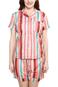 Conjunto de pijama informal para mujer, ropa de dormir de dos piezas, conjuntos cortos - Product Image 2