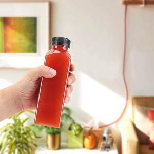 Chai nước ép nhựa <span class=keywords><strong>PET</strong></span> <span class=keywords><strong>500ml</strong></span> 1000ml in logo tùy chỉnh hoặc làm nhãn dán nắp kèm cọ - Product Image 3