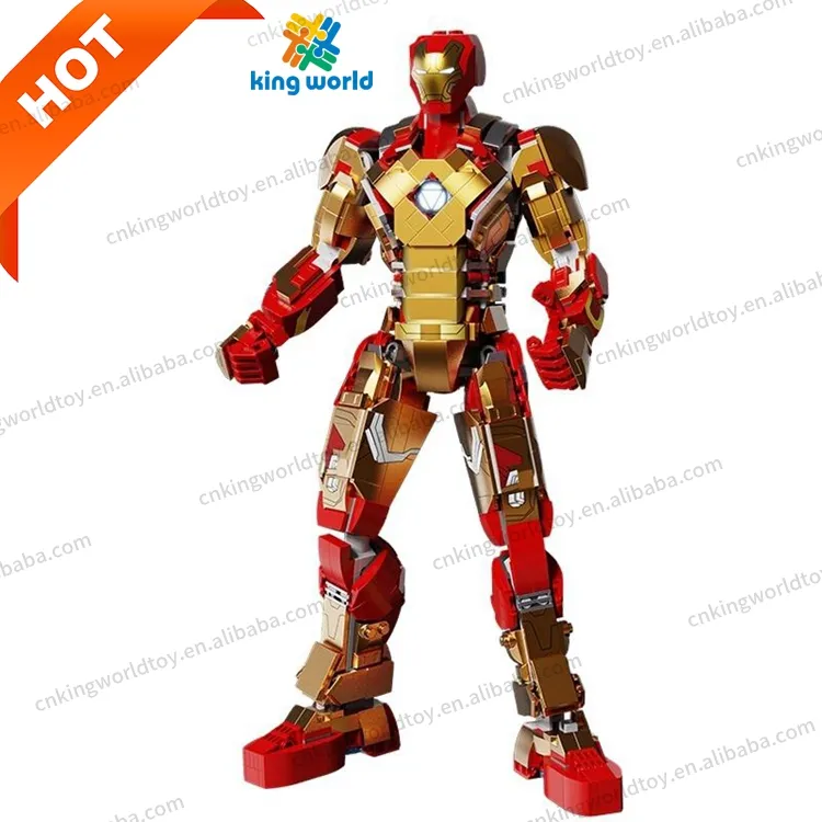 6011 Compatible Legoings Super Heroes KW660758 Lron Machine Man Mark 42 bloques de construcción ladrillos para niños regalos de navidad