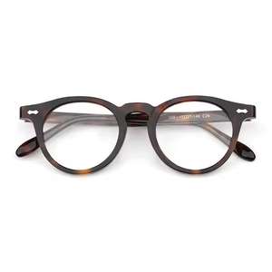 إطارات نظارات طبية كلاسيكية كبيرة للرجال والنساء من الأسيتات، إطار كامل بني اللون للنظارات الطبية والقراءة، مناسبة للوجه الماسي الشكل - Product Image 4