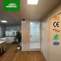 Maison conteneur extensible préfabriquée modulaire mobile avec panneau sandwich EPS pour bureau de chantier et hébergement