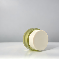 Pot en plastique AS givré, rond, vide, pour crème cosmétique, avec bouchon intérieur en PP, pour crème pour le visage, beurre corporel, 15g, 30g, 50g, 100g