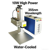 Machine de gravure laser UV 5W 10W 355nm, imprimante laser refroidie par eau pour verre, métal, plastique, cuir