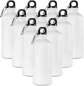 Botellas de Agua Deportivas de Aluminio Blancas para Sublimación de 20 oz/600 ml, para Impresión por Transferencia de Calor por Sublimación - Product Image 1