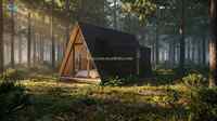 Maisons préfabriquées modernes de luxe Skyacross, imperméables, fabriquées en acier, appartement en conteneur, maison miniature en forme de triangle