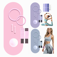 Kit de Pilates et d'entraînement sportif personnalisé pour la maison : ballon de yoga, barre de gymnastique, haltères en silicone, anneau de puissance, tapis de yoga et accessoires