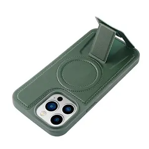 Iphone 15 14 13 12 11 10 8 7 Plus Pro Max哑光3D无线充电豪华外壳SJK004 Laudtec真皮手机套