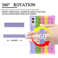 Étui de protection en silicone pour tablette Xiaoxin Pro GT TB-710FU 11,1 pouces avec support rotatif et design anti-chute - Moule exclusif