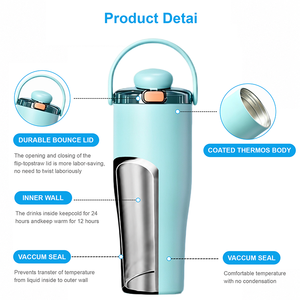 <span class=keywords><strong>Thermos</strong></span> à <span class=keywords><strong>café</strong></span> de voyage de sport de qualité supérieure bouteille isolée sous vide en acier inoxydable à double paroi impression personnalisée, couvercle <span class=keywords><strong>avec</strong></span> <span class=keywords><strong>bec</strong></span> <span class=keywords><strong>verseur</strong></span> - Product Image 5
