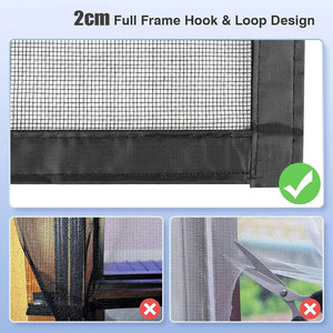 Moustiquaire en fibre de verre amovible à fixation auto-agrippante pour fenêtre, idéale pour la maison (vente en gros) - Product Image 4