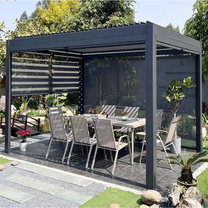 Pergolas étanches en aluminium Gazebos 3x3m 4x4m 10x12m pare-soleil motorisé pavillon <span class=keywords><strong>de</strong></span> <span class=keywords><strong>jardin</strong></span> extérieur abris <span class=keywords><strong>de</strong></span> <span class=keywords><strong>jardin</strong></span> - Product Image 1
