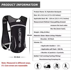 Mochila de Running Camelbak, Muestra Gratuita, Ligera, con Bolsa de Hidratación, Chaleco Funcional para Correr, 5L - Product Image 5