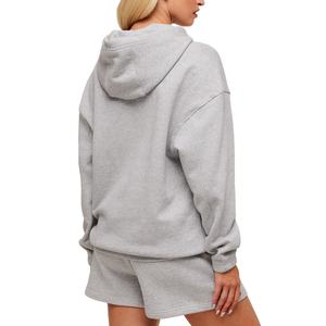 Combinaison de sport ou de loisirs pour femmes en coton personnalisée avec manches longues, chapeau et short, vêtements de sport, tenue de travail, survêtement pour femmes - Product Image 4