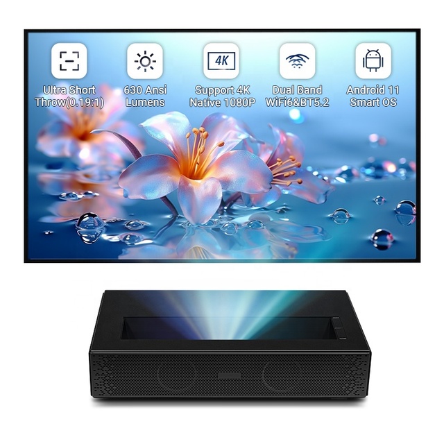 Hotack D068 Portable Smart Android Wireless Proyector HD 1080P Home Theater Projector Ultra Short Throw Laser Projector 4K