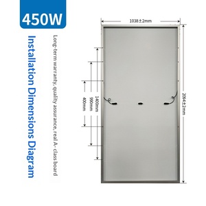 ผู้ผลิตแผงโซลาร์เซลล์คุณภาพสูง ขายตรง แผงโมโนคริสตัลไลน์ 450W สำหรับใช้ในบ้าน แบบเชื่อมต่อกับระบบไฟฟ้าและแบบแยกส่วน 450W คุณภาพสูง - Product Image 5