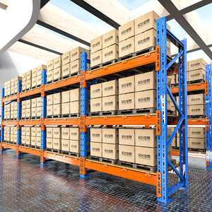 מערכת מדפים תעשייתית ממתכת חזקה לאחסון כבד במשקל 2000 ק\"ג, מתאימה גם למחסנים חיצוניים, רכבים ומשטחי ביניים. - Product Image 1