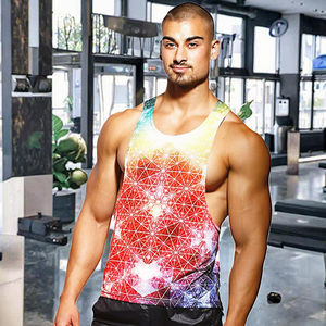 XL Men's Custom Designed <b>Tank</b> <b>Top</b> High Quality Eco-Friendly Quick Dry Polyester Breathable Knitted Sublimation Print Casual Gym - Product Image 3