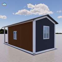 Petite maison en conteneurs, villas à faible hauteur, hôtel avec isolation thermique, maisons préfabriquées modulaires triangulaires de petite taille