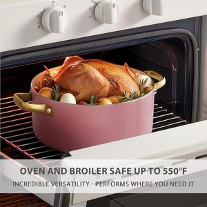 Juego <span class=keywords><strong>de</strong></span> Utensilios <span class=keywords><strong>de</strong></span> Cocina <span class=keywords><strong>de</strong></span> Cerámica No Tóxicos Regalo Olla Holandesa Dorada Cacerola Sartén para Saltear y Freír Juego <span class=keywords><strong>de</strong></span> <span class=keywords><strong>Ollas</strong></span> y Sartenes - Product Image 5