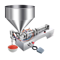 Nouvelle machine de remplissage semi-automatique BANMO pour liquides et pâtes, idéale pour le remplissage de shampooings, crèmes cosmétiques, miel, beurre de cacahuète et petits flacons.