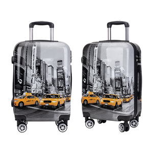 Men's Fashionable High Quality 210D Dacron Travel <strong>Suitcases</strong> Large Spinner Wide Handle ABS PC <strong>Plastic</strong> PU Elegant Carton <strong>Suitcase</strong> - Product Image 5