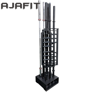 Support de rangement vertical robuste pour barres de musculation, base en acier stable, support au sol pour barres olympiques et barres <span class=keywords><strong>EZ</strong></span> <span class=keywords><strong>Curl</strong></span> - Product Image 1