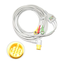 RHINO POWER Câble Holter ECG/EKG de haute qualité à 5/7/10 dérivations pour Cardioline Walk400h et Clickholter NG