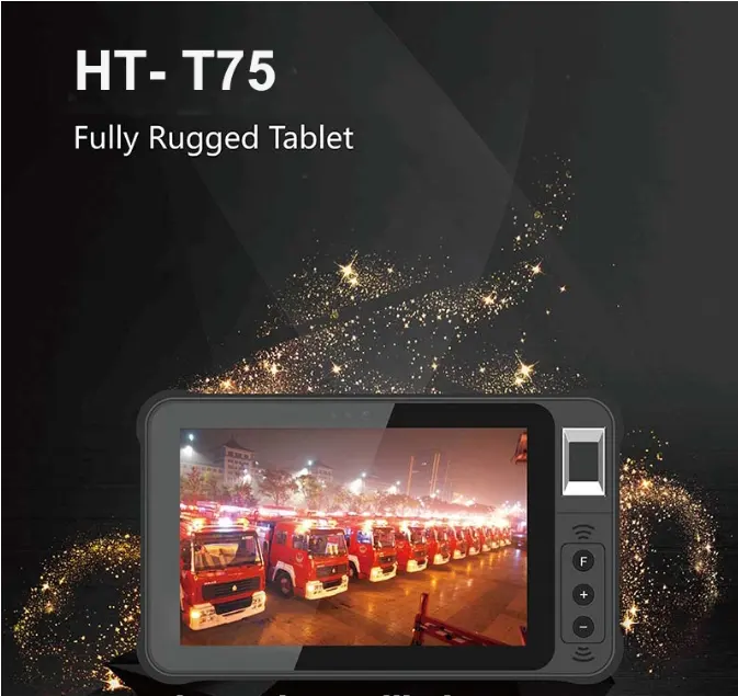 Toploong New 7inch MTK Android industrial IP67 rugged tablet with NFC Fingerprint UHF RFID 1D 2D Barcode ID module