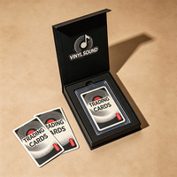 Boîte d'emballage en carton noir rigide en forme de livre avec logo personnalisé pour cartes de crédit et cartes de jeu
