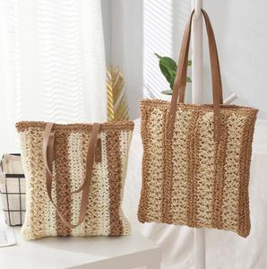 Alibaba – grand sac de plage en paille pour femme, sac à main fourre-tout de styliste, sacs de plage de vacances en bord de mer d'été oem en stock, vente en gros, <span class=keywords><strong>2023</strong></span> - Product Image 2