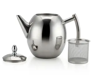 Hot Sale Stainless Steel Silver Water Kettle With Filter/ Portable Tea Pot/water Jug With Infuser Cute Tea Kettle 1/1.5 L