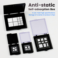 Boîte de stockage de puces antistatique ESD à auto-adhésion en ABS 75x55x15mm pour composants semi-conducteurs, boîte d'échantillons