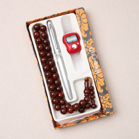 ISapromo cadeaux 3 pièces/ensemble pas cher musulman Eid Tasbih perles de prière ensemble boussole prière 99 tesbih stylo compteur numérique