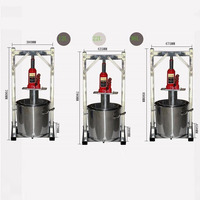 22l Capaciteit Kleine Handmatige Hydraulische Fruitpers Roestvrijstalen Druivenpers Druivenwijn Persmachine