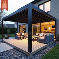 Enceinte de piscine motorisée persienne autoportante en aluminium toit-terrasse jardin piscine arrière-cour pergola extérieure