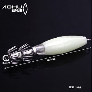 Leurre de pêche Aohu pour calamar 10,8 cm, crochet de poulpe lumineux pour la pêche en mer depuis bateau - Product Image 1