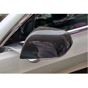 Guscio per specchietto retrovisore in fibra di carbonio di alta qualità e adesivo per copertura specchietto retrovisore, adatto per Tesla Model 3, stile adesivo. - Product Image 5