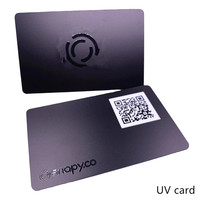Carte de visite numérique de haute qualité avec impression numérique, code QR, finition noire mate, PVC imperméable, résistante aux intempéries, contrôle d'accès NFC RFID