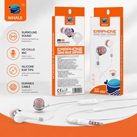 Écouteurs filaires WHALE 3,5 mm avec fil, vente en gros, écouteurs filaires et casques musicaux, pour écouteurs filaires Apple 3,5 mm