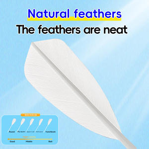 Воланы для бадминтона Ji Guan Super - 6 штук, легкие, 2-слойные, с пробковой головкой из ПУ, натуральное прямое перо, высокая скорость, стабильный полет - Product Image 4