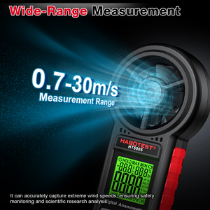 Anemómetro Digital Portátil de 8 Aspas, 6 Unidades, con Función de Retención de Datos, Anemómetro de Alta Resolución con Medición de Velocidad del Viento, Flujo de Aire, Temperatura y Humedad - Product Image 6