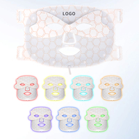 Masque de beauté portable KKS OEM en silicone à LED 7 couleurs pour raffermissement cutané, appareil facial rechargeable portatif pour salon et spa (distributeur)