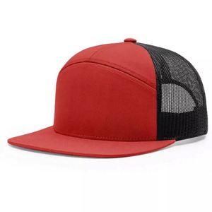 Casquette Trucker Snapback Richardson 168 personnalisée à 7 panneaux, visière plate unie, avec logo en maille - Product Image 3