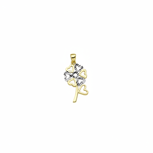 14K <b>Solid</b> <b>Gold</b> Plated Clover <b>Pendant</b> Necklace for Women Nature Inspired Good Luck Charm for Parties Made in Turkey - Product Image 2