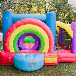 Nouveau design 2025 – Meilleur prix – Château gonflable arc-en-ciel coloré en PVC avec toboggan et piscine, capacité 5-8 personnes pour parc d'attractions - Product Image 6