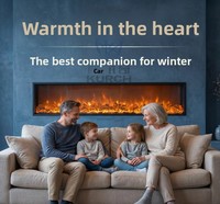 Cheminée électrique pour hôtel et villa, chauffage à flamme multicolore, affichage LED, commande par application/télécommande, économie d'énergie, 1500W