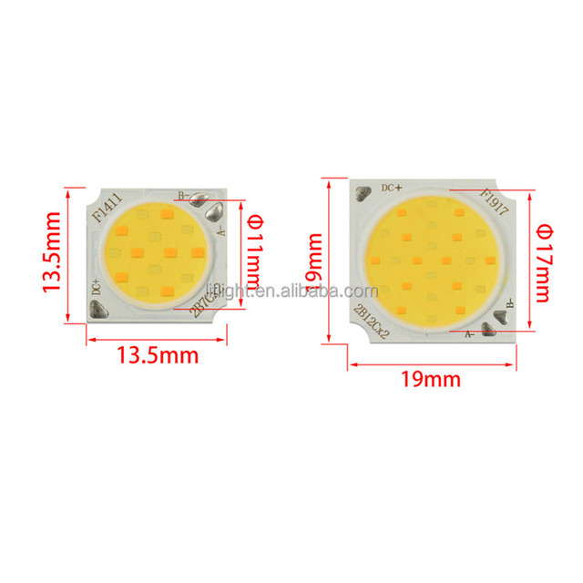 Dual CCT Diode 5W 7W 12W 18W 24W 30W 2700K+6000K Bi-color 1414 1919 CSP COB LED Chip Bicolor for Flashlight Projector Downlight