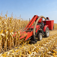 Cosechadora de Maíz Dulce Pequeña Totalmente Automática, Precio de la Máquina Cosechadora de Maíz para Granjas con Montaje en Tractor